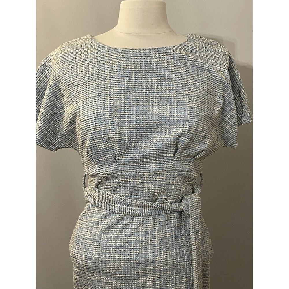 Jasambac Women’s Small Belted Dress Blue NWT Office Vixen - Picture 2 of 12